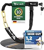 MIVELO Fahrradschloss Kettenschloss hohe Sicherheit 100cm lang I Fahrrad Schloss 8mm gehärteter Stahl I Radschloss ideal für E Bike, MTB & Rennrad I Bike Lock (mit Schluessel)