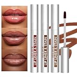 Gireatick Peel Off Lipliner Stain, 3 STÜCKE Lipliner Peel Off Tattoo Lipliner Mit Mattem Finish, Wasserfest, übertragungsfest, Hochpigmentierte Farbe (Hellbraun/Dunkelbraun/Burgunderrot) (B, 3PCS)