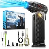YJHome Electric Air Duster 180000RPM Stufenlose Geschwindigkeitsregulierung Cordless Air Duster, Bürstenloser Motor Elektrische Staubgebläse für PC, Computer, Tastatur, Outdoor, Haus, Auto