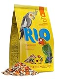 RIO Alleinfutter für Großsittiche | 1 kg | Für Unzertrennliche und Nymphensittiche | Zur Unterstützung des Wohlbefindens | Mit gesunden und beliebten Saaten und Getreidearten