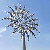 Einzigartige Und Magische Windmühle Aus Metall,3D Metall-Windmühle,Windspiel Magische Windmühle,Windmühle Garten Metall 3D,Outdoor-Dekoration Für Patio Rasen & Garten Dekoration Ornament