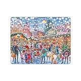 Larsen EA3 Weihnachtsmarkt Puzzle I Weihnachtspuzzle mit 140 Teilen I Klassische Puzzles zur Weihnachtszeit I Rahmen-Puzzle Weihnachten ab 6 Jahren
