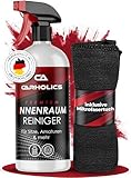 CARHOLICS Auto Innenraum Reiniger Set (500ml) inkl. Mikrofasertuch Made in Germany - Cockpit Reiniger Innenraumreiniger für Kunststoff, Polsterreiniger Cockpitpflege Auto auto reinigungsset innenraum