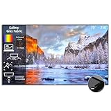 WUPRO Gallery Projektor Leinwand Gray Fabric, Fester Rahmen 16:9, Wandhalterung, kompatibel mit UST/ST/LT, mit Anti-Speckle-Technologie (100')