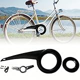 Kettenschutz Mountainbike, Fahrradkettenschutz, Rad Ketten Schutz Kettenkaste, Fahrrad Kettenschutz Kettenschaltung Kettenschutz Fahrrad für 32-38T Fahrradzubehör (Schwarz Komplettes Set)