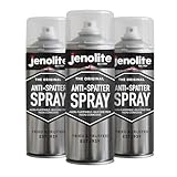 JENOLITE Schweißschutzspray Aerosol | NICHT ENTFLAMMBAR | 3x500ml | Oberflächenschutz - Verhindert das Anhaften von Schweißspritzern | Silikonfrei & Nicht Korrosiv