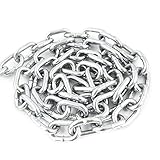DQ-PP Stahlkette Stahl C15 – 8mm – 1m – Kurzgliedrig – Verzinkt – DIN 5685 – Absperrkette – Metall – Rundstahlkette – Eisenketten – Absperrketten – Zurrketten