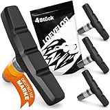 LOEVELOSI V-Brake Bremsbeläge Fahrrad 2 Paar Bremsklötze Fahrrad Bremsbacken 60 mm für V-Bremse Fahrradbremsen 4 Stück Fahrrad-Bremsbeläge Bremsschuh Set Vorne & Hinten Fahrradbremsbacken Bremsgummi