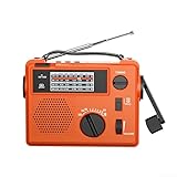 HEIBTENY Handkurbel-Radio mit USB-MP3-Funktion und LED-Taschenlampen für Situationen und Camping