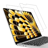 2 Pack Displayschutzfolie für MacBook Air 15 Zoll (2024 2023) (M3 M2) (A3114 A2941) Klar Anti-Fingerabdruck & Kratzfest 5H Härte Schutzfolie für MacBook Air 15,3 Zoll Zubehör