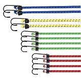 10x Allzweck Expander Mit Haken & Extra Starke Gepäckspanner Set für Camping & Auto & Fahrrad - Spanngurte & Spanngummi - Autozubehör