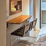 ksxnkhk Multifunktionale Mesa De Libros aus Holz, an der Wand montierte Klappwerkbank, Klappbarer Klapptisch zur Wandmontage, platzsparend, herunterklappbarer Wandschreibtisch, einfach zu