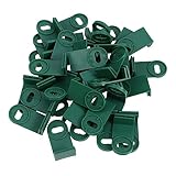 Gatuida 1 Satz Kunststoff Ecke Eckclips Für Gewächshäuser Beschattungs-isolierfolien-befestigungsclips Eckstecker Stützeckclips Kunststoffhaken Für Gewächshaus Plastik Green 50 Stück