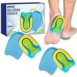 2 Paar Weiche Fersenpolster für Schuhe,Fersenkissen für Schuhe aus Silikongel,Bequeme Absatzmatte für Damen und Herren,für angenehmes Gehen,ideal für Alltag und Freizeit,S