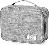 AiQInu Kabeltasche Universal Travel Kabel Organizer Tasche Cubes Kabel Etui,3 Layer Wasserdichten Verstellbares Kabelorganizer für Handy Ladekabel, Powerbank, USB Sticks, SD Karten