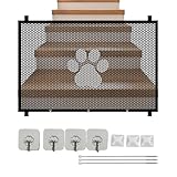 JIEBWCHA Tragbares Babygitter,Hundeschutzgitter mit Mesh | Abnehmbarer Atmungsaktiver Gitterzaun als Treppenabsperrung für Terrassen, Flure, Balkone und Korridore