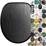 Sanilo WC Sitz mit Absenkautomatik, viele neue Toilettendeckel zur Auswahl, hochwertige Oberfläche, einfache Montage, stabile Scharniere (Black Wood)