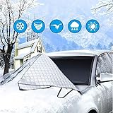 Exqline Windschutzscheibenabdeckung Scheibenabdeckung Winter Schneeabdeckung Auto Windschutzscheibenabdeckung Winter Scheibenschutz Auto Abdeckung Winter Eisschutz Frontscheibe Scheibenschutz PKW