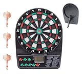 Elektronische Dartscheibe Set - Digitale Dartpfeile Sport Dartscheibe mit automatischer Punktzahl | Automatisches Score-Dartboard im sicheren Design | LCD Punkteanzeige | Dartspiel co