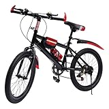 Oxylonty DioPaiB 20 Zoll Mountainbike Fahrrad für Jungen & Mädchen, Kohlenstoffstahl Fahrrad Herren, Kinderfahrrad mit Wasserbecherhalter und Schutzblechen, Rennräder Erwachsene Mountainbike