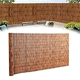Bambuszaun Gartenbarriere - Schilfrohrmatte 100x300cm 120x400cm 130x500cm - Outdoor Sichtschutz Wanddekoration (3.3x29.5FT)