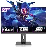 LXZ Gaming-Monitor, 68,6 cm, 144 Hz, 3840 x 2160 IPS-Display, Augenpflege, DP/HDMI, kompatibel mit Wandhalterung, Schwarz
