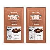 by Amazon Espresso Crema gemahlener Kaffee 500 g (2 x 250 g) - Mittlere Röstung Rainforest Alliance-Zertifizierung (Früher Marke Happy Belly)