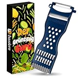 hasiera Der Grünzeug Guru 6-in-1 Gemüseschneider & Sparschäler – Gemüsehobel, Julienneschneider, Reibe Edelstahl & Kartoffelschäler, ideal für Obst & Gemüse