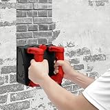 1200W Elektrischer Wandhobel, 6.3 Zoll (16cm) Power Hobelmaschine mit 26 Wolfram-Klingen, 1-4mm Tiefeneinstellung, 1000-4000 U/min Elektro Wandschaber für Putz & Farbe, Staubsaugeranschluss, Rot