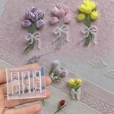 3D Silikon Nagel form Süße Blume Tulpe Bouquet Transparente Nägel Schimmel DIY Nägel Kunst Dekor Maniküre Schablone für Nagel Charms