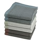 merrysquare Taschentücher, Stil Prince of Wales, 100% Baumwolle, Größe 40 cm x 40 cm, 6 Stück, Modell Stirling
