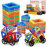 AQXONG 88Teile Magnetische Bausteine, Magnetspielzeug Magnete für Kinder, Lustiges Pädagogisches Bauspielzeug, Ideal Geschenkauswahl für Jungen und Mädchen im Alter von 3-8 Jahren