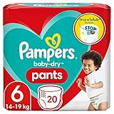 Pampers Baby-Dry Pants, Größe 6 (14-19kg), 20 Stück