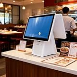 DHMYYXGS Registrierkasse,Windows Handel Kassen,Ladenkasse I3 1366 * 768 Auflösung SSD 64GB Touch-Kasse,für Restaurant, Einzelhandel,Lebensmittelgeschäft Dualscreen