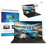 HaruYo 2 Stück 17.3 Zoll Laptop Displayschutzfolie Bildschirmschutz, Anti-Blaulichtfilter Matt Displayschutz Entspiegelt für Laptop Notebook (17.3” 16:9 383 x 215 mm)