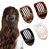 Yeomju 4 Stück Haarklammern für Damen, Haarspange Flach Damen, Flat Claw Clip,Haarklammer für Dunn Haar, Starker Halt Seitliche Haarklammern