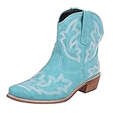 Lederstiefel für Damen, Vintage-Stil, modischer seitlicher Reißverschluss, Lederstiefel, klobiger Absatz, Cowboystiefel, Übergröße, Reitstiefel, Vintage-Stil, Westernstiefel, rutschfeste Wanderschuhe,