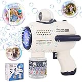 Seifenblasenpistole für Kinder, GuKKK Seifenblasenpistolen, 4000+ Seifenblasen Seifenblasenspielzeug mit 100ML Seifenblasenlösung, Bubble Gun Seifenblasenmaschine für Geburtstag/Party/Hochzeit