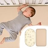 2 Stück Spannbettlaken,Atmungsaktiv Baby Spannbetttücher aus Baumwolle mit elastischem Rand Babybett Zubehör für Jungen und Mädchen,Maschinenwaschbar(Stil 1)