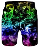 Belovecol Männer Badehose 3D Gedruckt Grafik Sommer Strand Surf Board Shorts Einstellbare Kordelzug XXL