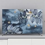 Hixingo TV Schutzhülle für Den, Hülle Bezug Staubschutz für Fernsehen Und Monitor, TV-Abdeckung mit Pflanzen Drucken, Fernsehschutz Für Zuhause Innenbereich 32 bis 80 Zoll (58-60',Anthrazit)