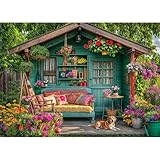 Puzzle 1000 Teile,Puzzle Erwachsene, EIN Herausforderndes Rätsel,Puzzlespiele für Die Ganze Familie,Geschenke für Frauen,Geschenke für Männer,Thema:Kleines Haus im Garten
