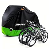 ZUAPEV Fahrradabdeckung für 2-3 Fahrräder Wasserdicht, Fahrradgarage Wetterfest Fahrrad Abdeckplane Polyester 210D Fahrradplane Regenschutz, Fahrrad Garage Outdoor Abdeckung Schutzhülle 208x112x110 cm