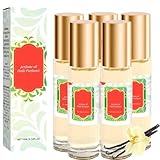 Vanillas Perfume Oil, Frauen Vanillas Parfümöl, Lang Anhaltendes Parfüm für Frauen, Party-Parfüm, Party-Parfüms, Reisegröße Duftnebel Bodyspray, Parfüms Aromatischer Körper Damen Geschenke (5PC)