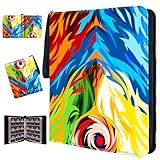 Sammelkartenbinder für TCG Karten, 9-Pocket Portable Card Collector Ablum Holder Book Fits 900 Cards with 50 Removable Sleeve, Waterproof BKM Card Binder Display Storage Carrying Cases for TCG-Storm.