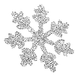 DECHOUS Glitzernde Strass Schneeflocken Applikation zum Aufbügeln 95cm Silber Selbstgemacht Flicken für Kleidung Jeans Taschen und Reparatur