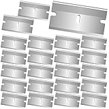 40 PCS Klingen Ceranfeldschaber Ersatzklingen,Premium Karton Stahl für Glaskeramik Kochfeld Schaber,Sicherheits Schaberklingen Edelstahl,Rasierklingen für Glasschaber,Ceranfeld,Zeranfeldkratzer