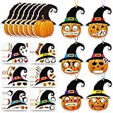 GJKLO Halloween Kürbis Bastelsets Kinder, Mix&Match Kreativsets und Bastelbedarf zum Basteln Kreative Kunsthandwerk mit Anhänger für Jungen Mädchen
