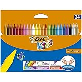 BIC Kids Plastidecor Wachsmalkreiden, Gold und Silber - 24er Pack