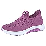 Woaikeyu Damen Laufschuhe Mesh komfortabel Sportschuhe Outdoor Trend Fitness Sneaker, violett, 39 EU